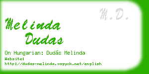 melinda dudas business card
