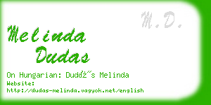 melinda dudas business card